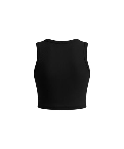 CROPPED BODY TANK [BLACK]