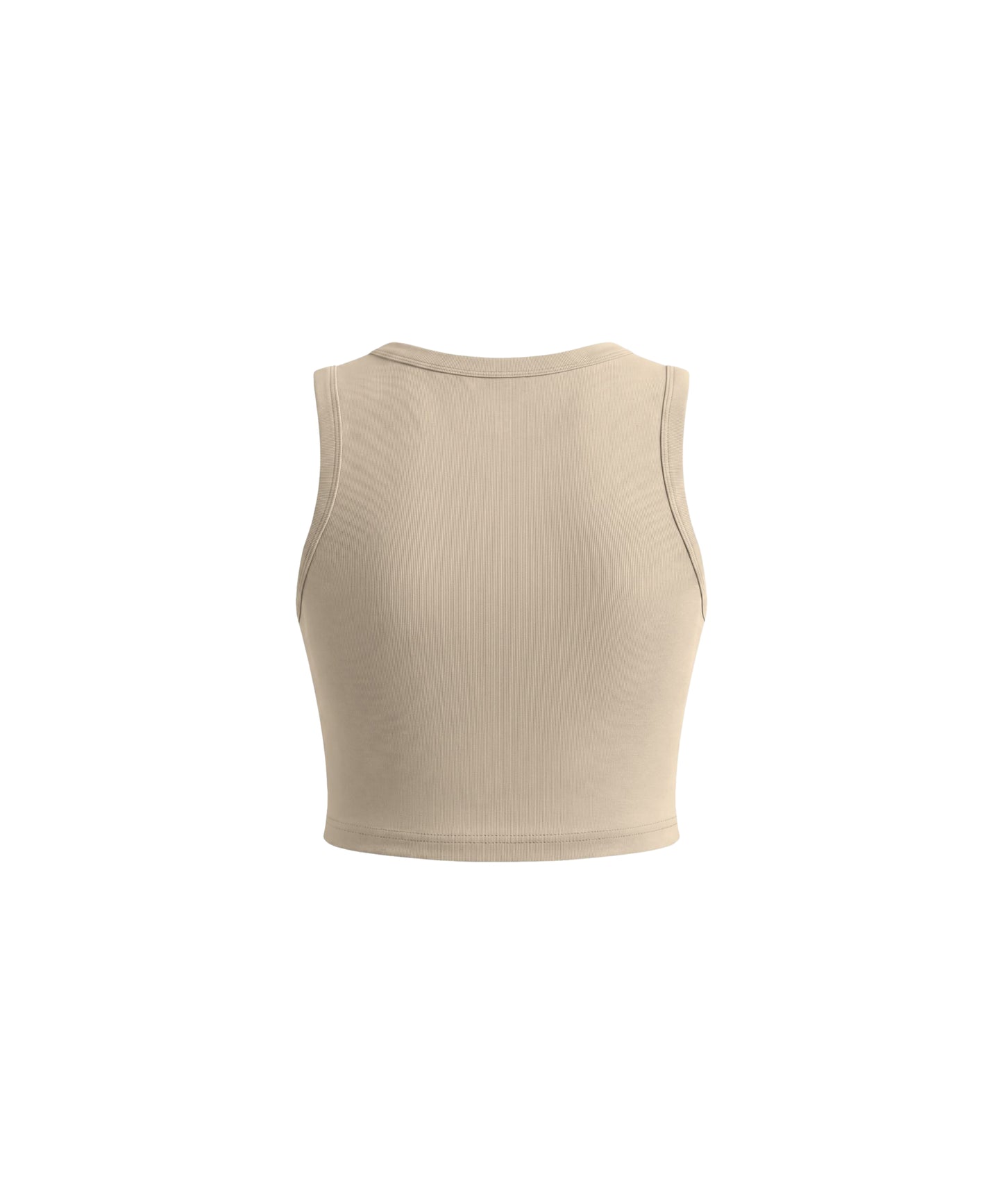 CROPPED BODY TANK [KHAKI]