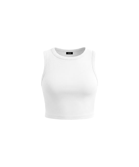 CROPPED BODY TANK [WHITE]
