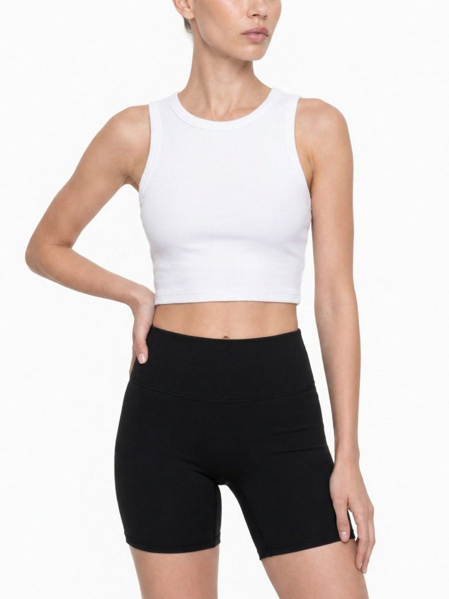 CROPPED BODY TANK [WHITE]